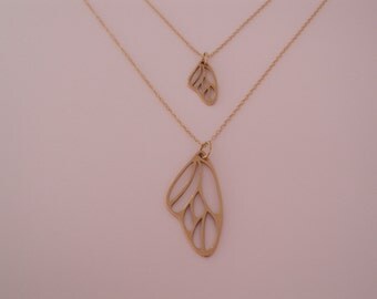 Mother-Daughter necklace set,Butterfly wing necklace set,mother daughter jewelry,mother daughter necklace,sisters jewelry,mom daughter set