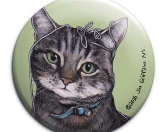 Cat pocket mirror, Tabby cat, cat mirror, pocket , stocking filler , handbag mirror, gift for cat lovers, for cat lovers