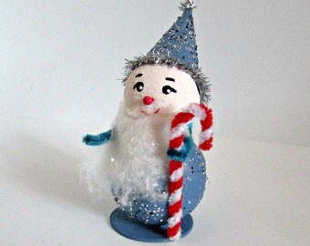 Handmade Vintage Style Spun Cotton Kitschy Christmas Elf