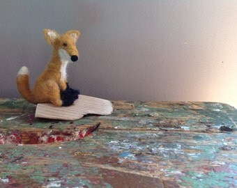 Needle felt fox