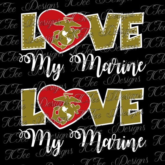 Download Love My Marine - USMC - Marine Wife - SVG Design Download ...