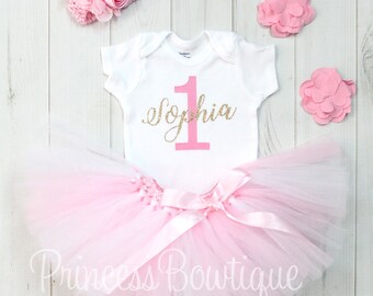 Pink Gold Birthday Outfit, First Birthday Tutu Dress, Cake Smash, Baby Girl Birthday, Pink Gold Birthday, First Birthday Outfit