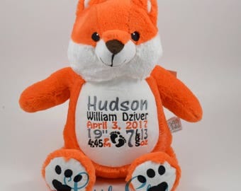 personalized fox stuffed animal