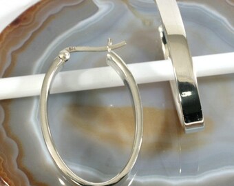 Hoops, 925 sterling silver -- 1562