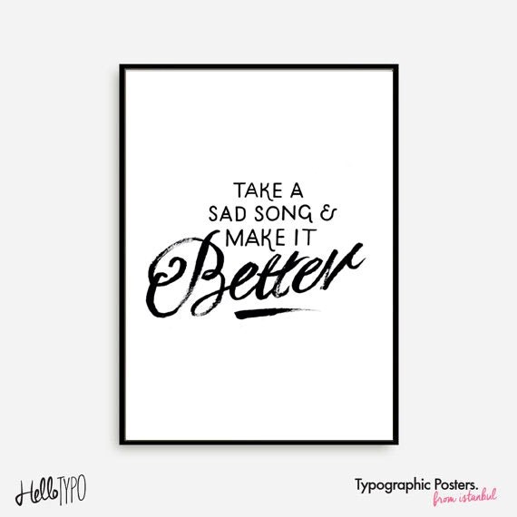 Write a sad song and make it better image