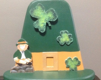 Vintage St. Patrick's Day Wood Decoration, Saint Patrick's Day, Leprechaun, St. Paddy's Day Decor