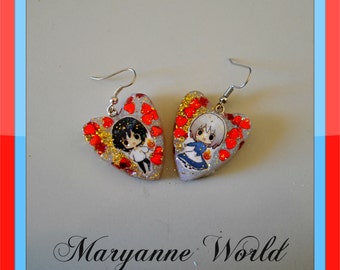 Howl and Sophie - earrings - Howl's castle - howl's moving castle - Studio Ghibli - Ghibli jewels - Ghibli earrings - Hayao Miyazaki - cute