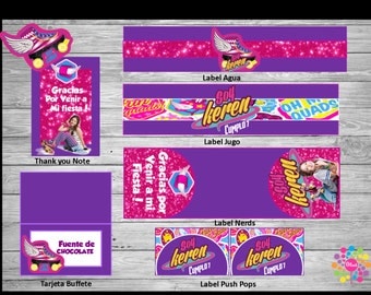 NEW!! SOY LUNA !! Printable Party Set! Customize!!