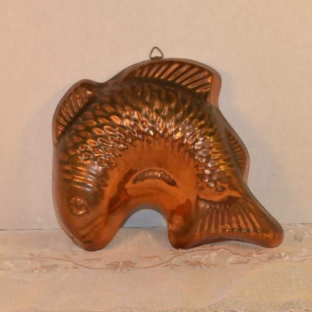 Copper Fish Mold Vintage Fish Jello Mold Wall Hanging Copper