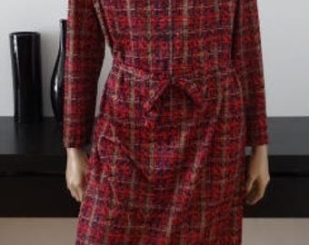 Robe vintage motifs colorés taille 44 / uk 16 / us 12