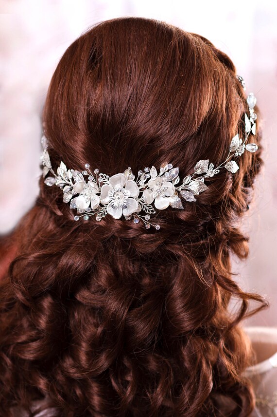 Bridal hair piece Bridal headband Wedding head band Bridal hairpiece Bridal headpiece Wedding head piece Pearl hair piece Bridal hair vine