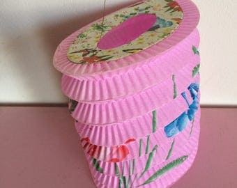 Small Vintage Paper Lanterns with Flowers