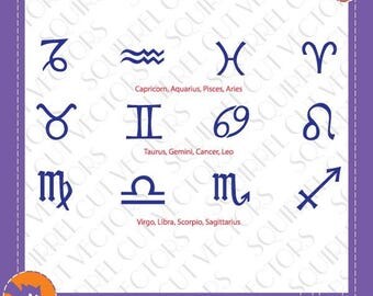 Astrology/ zodiac/ horoscope signs art SVG DXF EPS Cutting Files