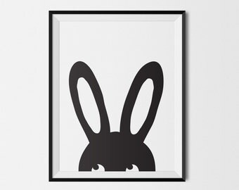 Rabbit print | Etsy