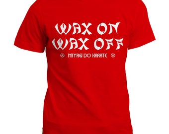 mr miyagi wax off t shirt