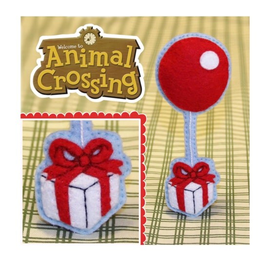 Fridge Magnet Animal Crossing Balloon Present