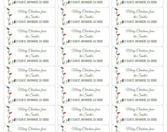 Christmas Light Address Labels-Christmas Return Address Labels-Holiday Christmas Labels-Christmas Light Stickers-Holiday Address Labels