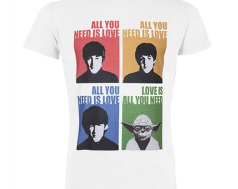 Star wars Beatles Yoda all you need is love Parody T-shirt - Star Wars, Fathers Day, Geek Yoda T-shirt