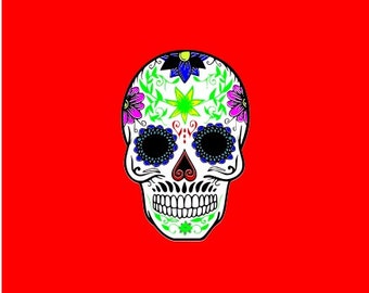 Sugar Skull SVG Vector Cut File digital cut file svg cut file silhouette svg cricut svg vinyl pattern