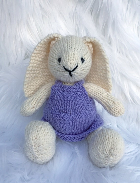 knit bunny stuffed animal