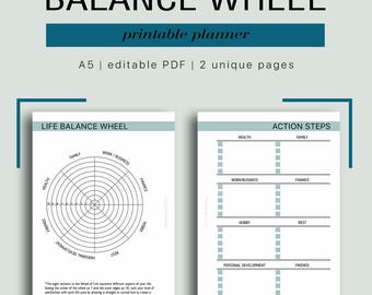 Happy Planner Inserts LIFE BALANCE WHEEL Inserts Pages
