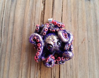 SALE! Purple OctoPendant - Steampunk octopus