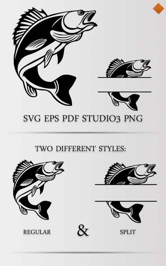 Fishing SVG Bass SVG cutting file for silhouette svg file