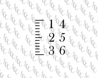 Reusable Stencil - DIY Growth Chart Ruler - Choose your Font!