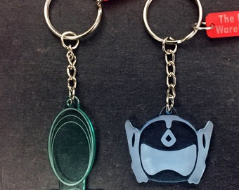 Overwatch Symmetra Keychain, Visor Headshot or Teleporter designs (transparent acrylic, laser-cut)