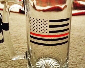 Thin red line, firefighter gift, firefighter wife, gift dad, birthday gift, Gifts for firefighters, gift for him, gift for dad, firefighter
