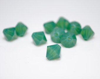 Swarovski Crystals / 8mm Bicone / Palace Green Opal / 6pcs / SWR090