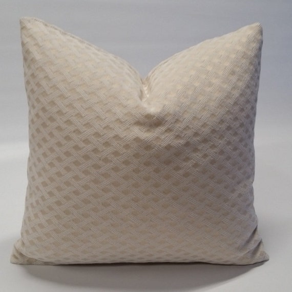 Off white textured pillow cover/ tone on tone /designer