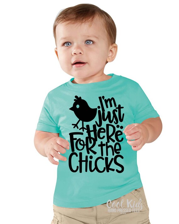 Boys Easter Shirt I'm Just Here For The Chicks Peeps