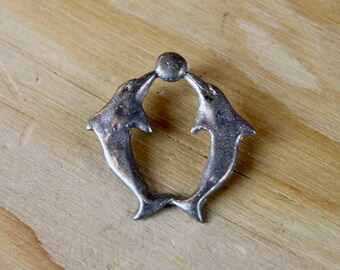 Beautiful Dolphins Handmade Brooch Pin - Great Gift!
