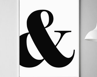 Ampersand Wall Art ampersand print | etsy Ampersand Wall Art ampersand print | etsy