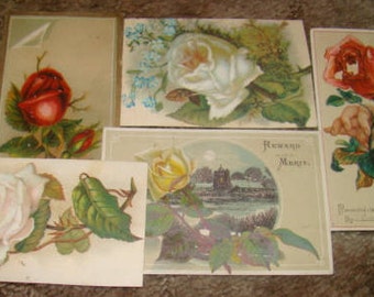 SALE 5 Pieces of Victprian Scrap (Roses)