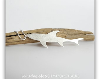 Pendants - shark - sterling silver, handcrafted