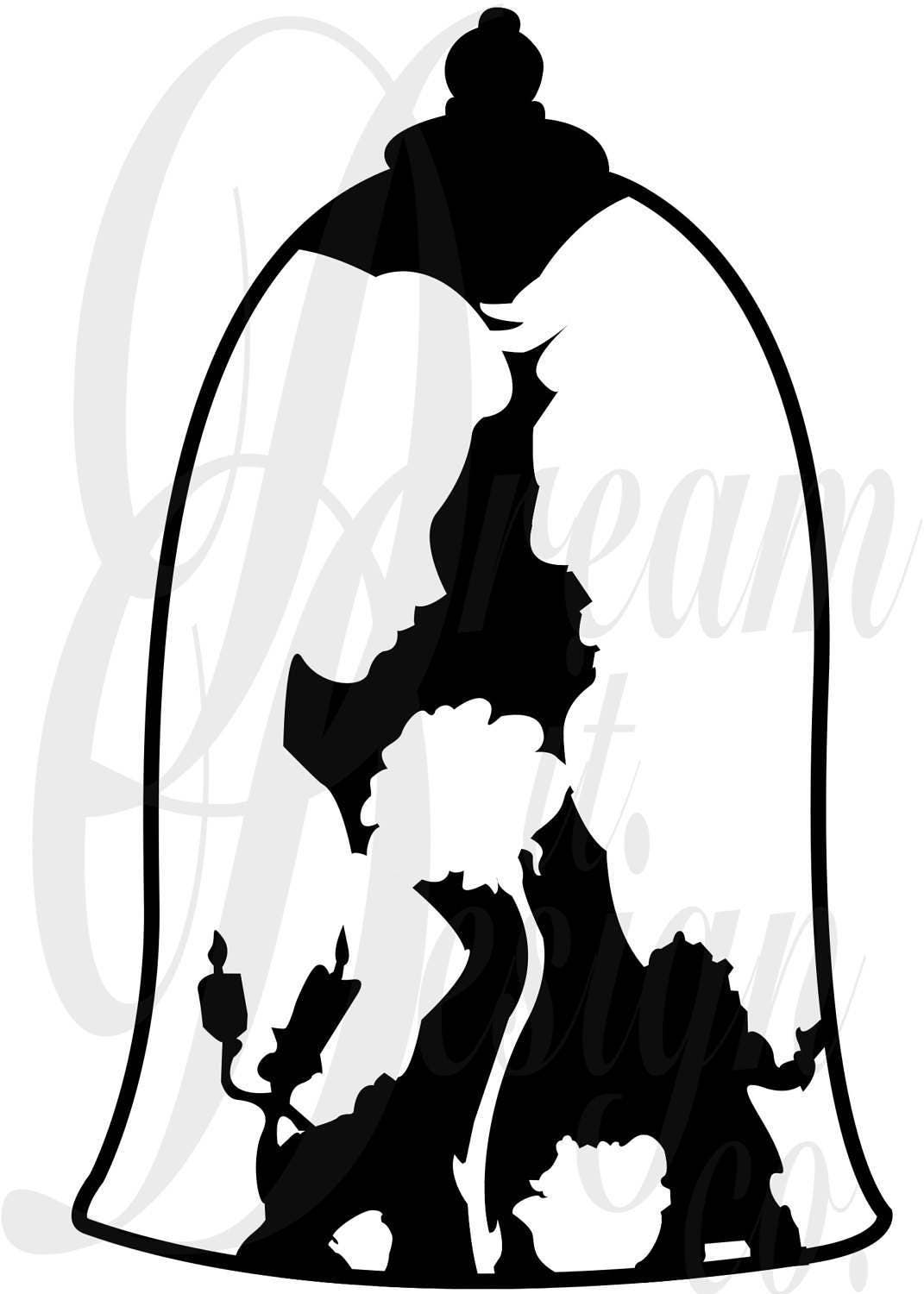 Download Disney Beauty and the Beast Design for Silhouette Studio Cut