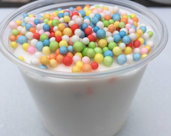 SCENTED Floam- Floam Slime- Fluffy Slime- Birthday Cake Floam- Rainbow Floam- Scented Slime- Floam- Crunchy Slime- 4oz