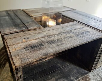 Antique Wine Box Coffee Table From 1955