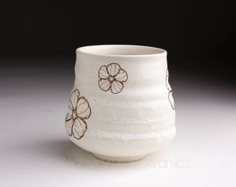 Ceramic Wine Cup - Stoneware Tumbler - Tea Bowl - Yunomi - Juice Cup - Pottery Glass - Handleless Mug