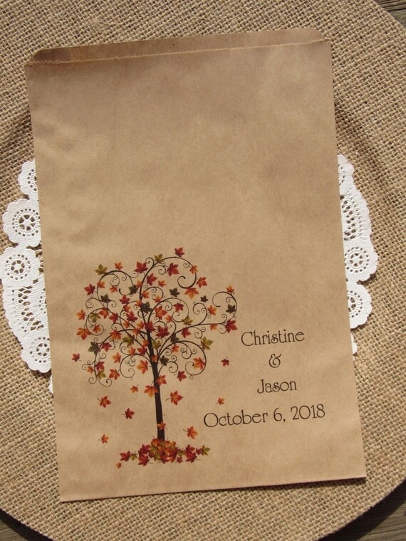 Fall Wedding Favor Bags - Wedding Favor Bags - Rustic Wedding - Favor Bags - Fall Favor Bags - Fall Wedding Bags - Candy Buffet Bags Il_570xn