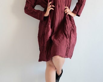 Uriana Dress turtle neck... three layer 100% cotton (one size fit from M-XL) 1468