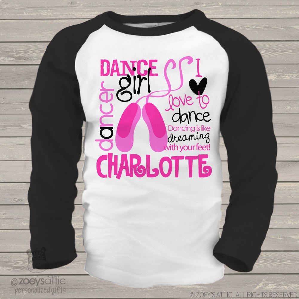 childrens personalized shirtdance girl ballet adorably