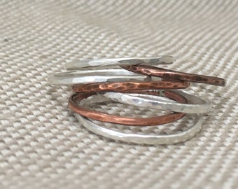 Unique Copper Stacking Rings Copper Ring Hippie Ring Boho