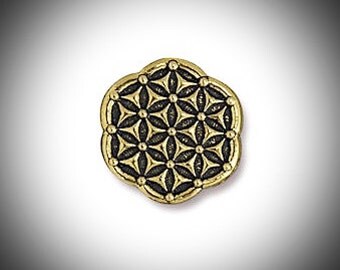 Gold Flower of Life Sacred Geometry Lapel Pin Seed of Life Gift for Groomsmen