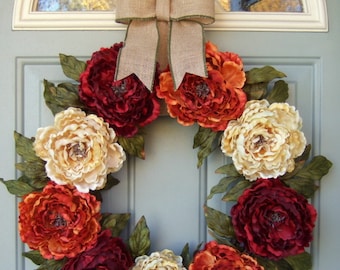 Fall Wreath - Fall/Autumn Wreath - Fall Door Wreath