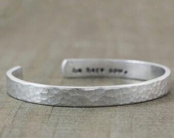 Hand Stamped Jewelry - Mothers Day Gift - Personalized Engraved Bracelet - Secret Message Bracelet - Inspirational Quote Bracelet - Mom Gift