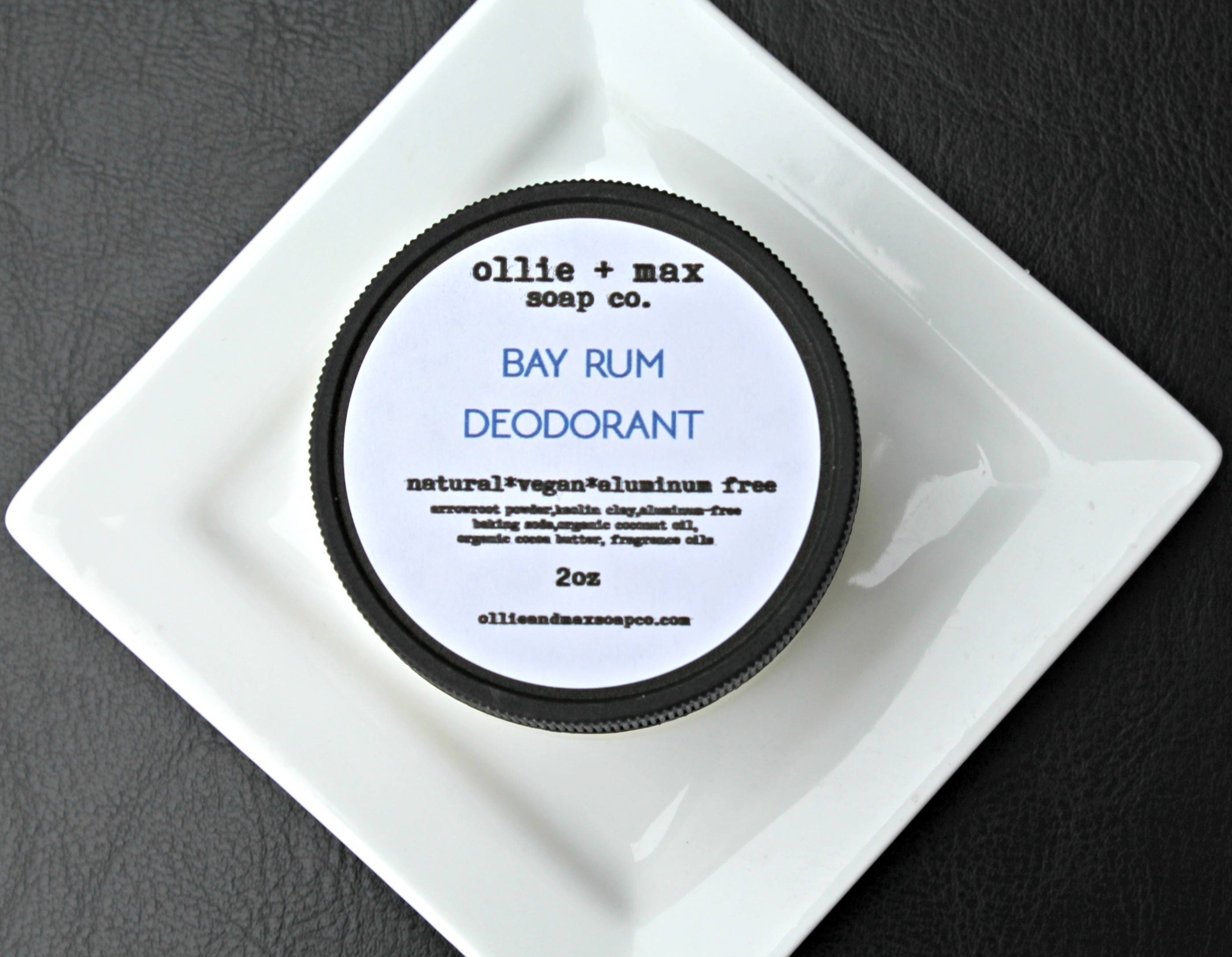 Bay Rum Natural Deodorant Aluminum Free Vegan Deodorant