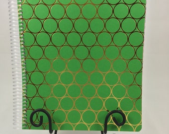 Bullet Journal, Planner - Green and Gold Bullet Journal, Planner, Notebook